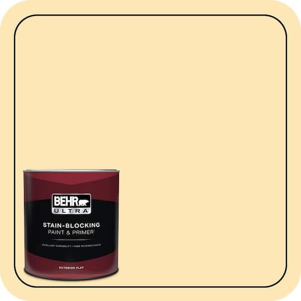 BEHR ULTRA 1 qt. #340A-3 Song of Summer Flat Exterior Paint & Primer