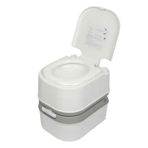 18 in. Portable Toilet for Outdoor Activities, Non-Electric, Waterless Toilet, White