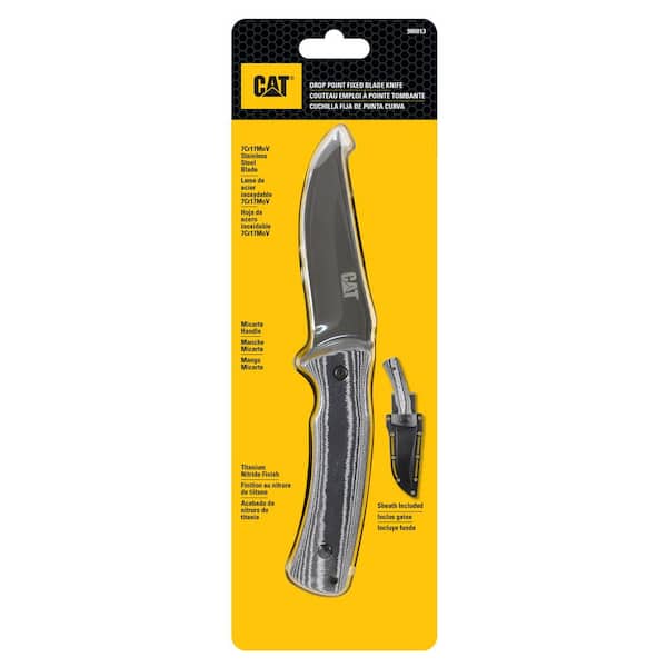 CAT 9 in. Fixed Blade Knife 980013 - The Home Depot
