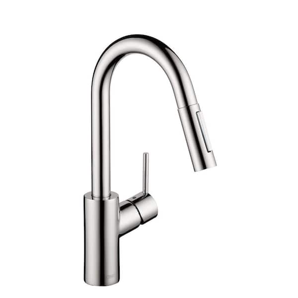Hansgrohe Focus Prep Single-Handle Pull-Down Sprayer Kitchen Faucet in Chrome