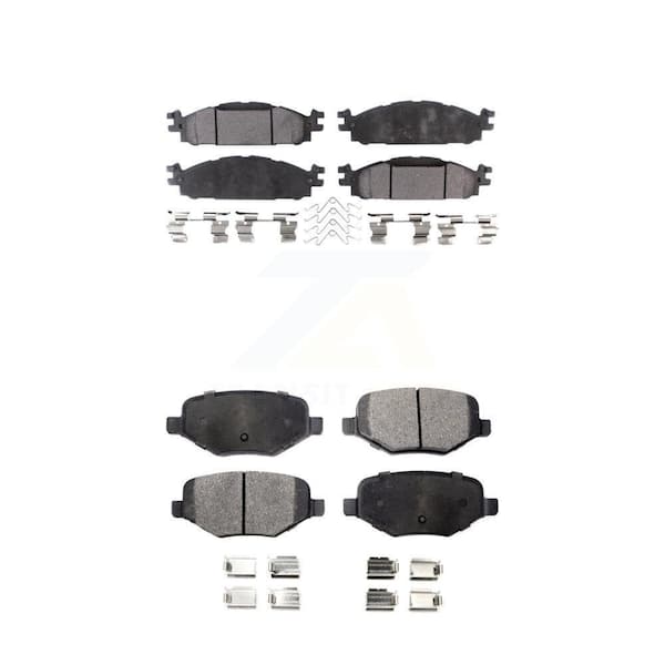 Front Rear Ceramic Brake Pads Kit For Ford Explorer Taurus Flex Lincoln MKT MKS KTC-100226