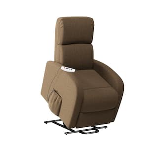 Brown Power Recline and Lift Chair with Heat and Massage
