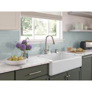 Whitehaven Farmhouse/Apron-Front Cast Iron 36 in. Single Basin Kitchen Sink in Ice Grey