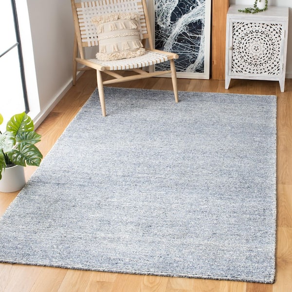Himalaya Blue 4 ft. x 4 ft. Solid Color Square Area Rug