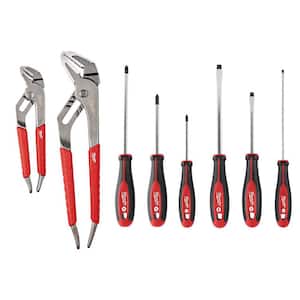 Screwdrivers and Pliers Hand Tool Set (8-Piece)