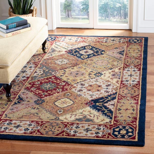 Heritage Multi/Red Doormat 2 ft. x 4 ft. Floral Border Area Rug
