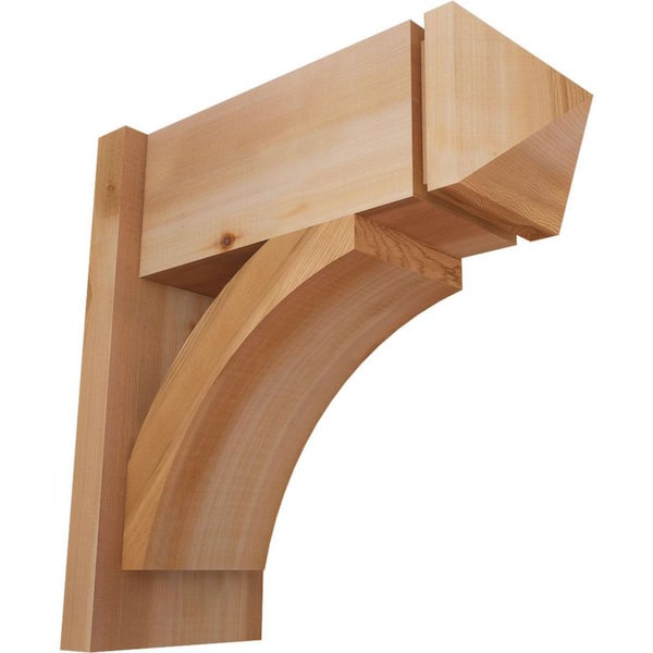 Ekena Millwork 8 in. x 18 in. x 18 in. Thorton Arts and Crafts Smooth Western Red Cedar Outlooker