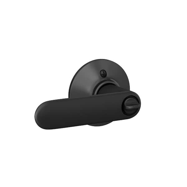 Schlage Davlin Matte Black Keyed Entry Door Lever F51A DAV 622