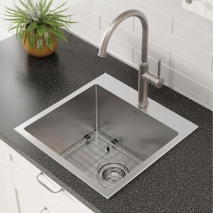 Standart PRO Drop-In Stainless Steel 18 in. 1-Hole Single Bowl Kitchen Sink