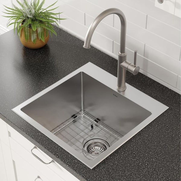 Standart PRO 18 in. Drop-In Single Bowl 16 Gauge Stainless Steel Kitchen Sink with Accessories