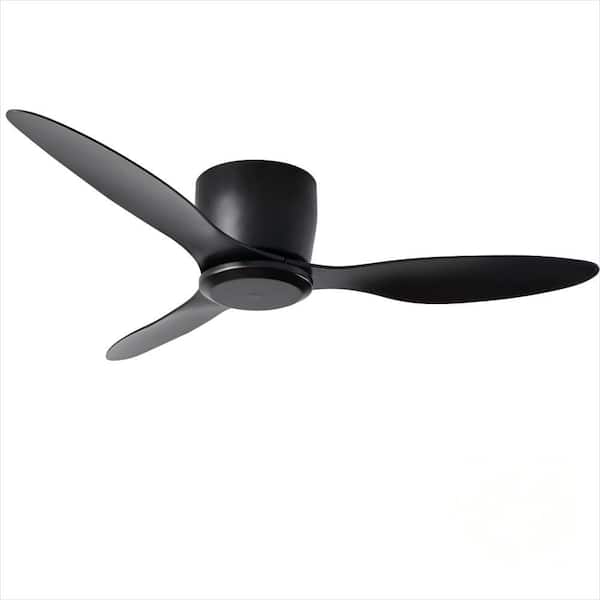 42 in. Indoor Black Low Profile Ceiling Fan for Living Room