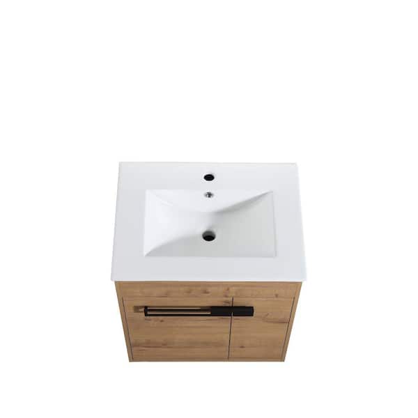 Xspracer Victoria 24 in. W x 18 in. D x 36 in. H Freestanding Modern Design Single Sink Bath Vanity with Top and Cabinet in Wood