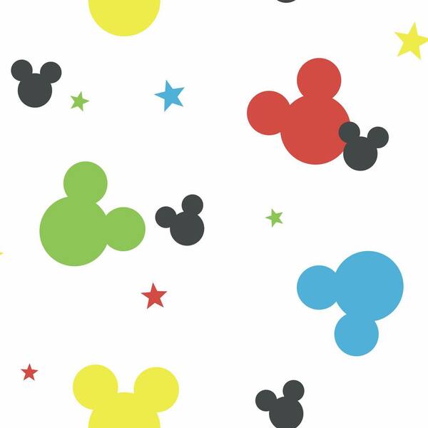 York Wallcoverings Disney Mickey Mouse Wallpaper Green/Blue Paper Strippable Roll (Covers 56 sq. ft.)