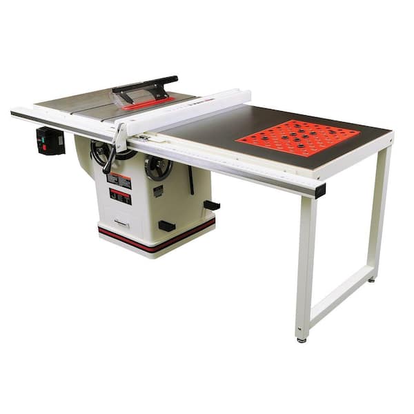 Jet 5 HP 10 in. Deluxe XACTA SAW Table Saw with 50 in. Fence, Cast Iron Wings, Riving Knife and Downdraft Table, 230-Volt