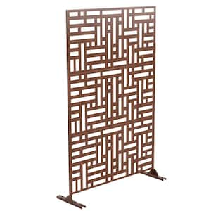 Rust Color 3 Panel Partition Privacy Screens with Weather Resistance