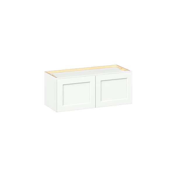 Emerson Pure White Wall Bridge 2 door Ready to Assemble Kitchen Cabinet (30 in. W x 12 in. H x 12 in. D)
