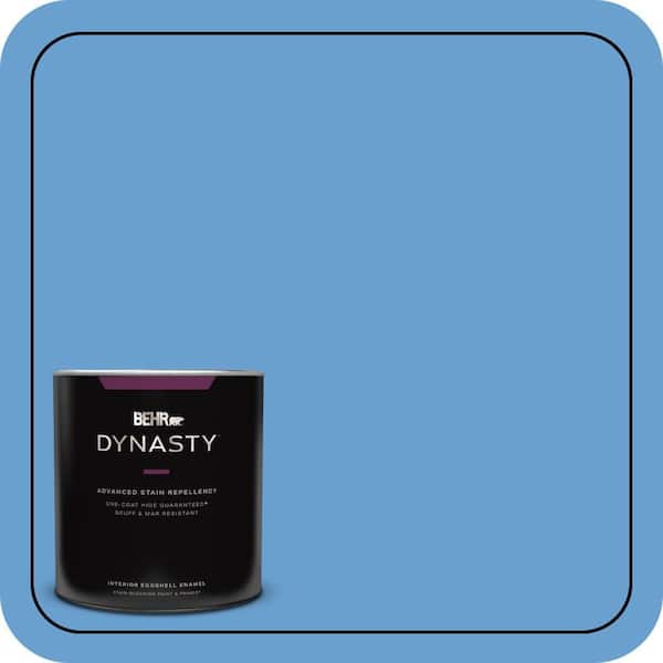 BEHR DYNASTY 1 qt. #P520-4 Cornflower Eggshell Enamel Interior Stain-Blocking Paint and Primer