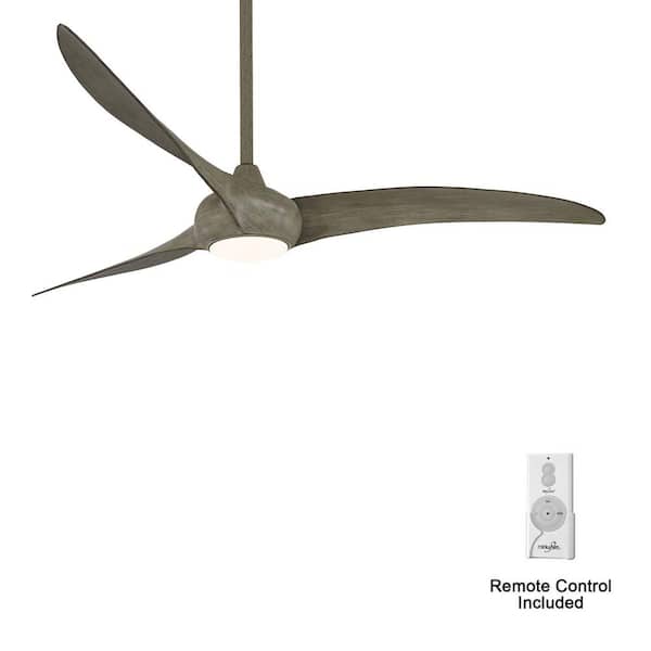 Light Wave 65 in. Integrated LED Indoor Driftwood Ceiling Fan with Light and Remote Control