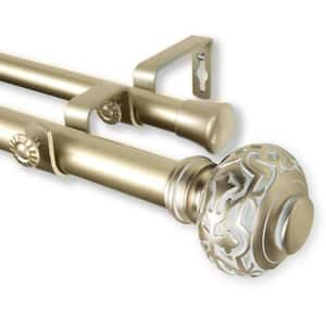 Maple 48 in. - 84 in. Adjustable 1 in. Dia Double Curtain Rod in Light Gold