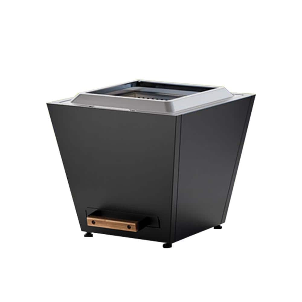 20 in. Black Stainless Steel Wood Burning Outdoor Smokeless Fire Pit Firepl