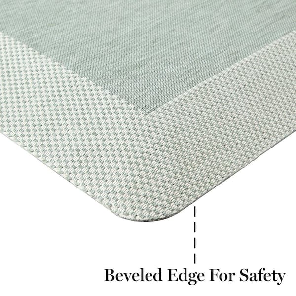 Miles Green 19.6 in. x 39 in. Trellis Air Mat Kitchen Mat