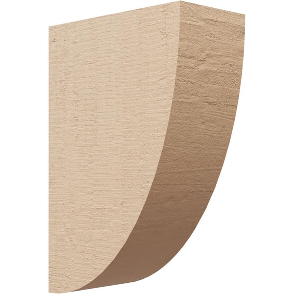 Ekena Millwork 4 in. x 12 in. x 8 in. Series 2 Classic Durham Rough Cedar Woodgrain Timberthane Polyurethane Corbel, Primed Tan
