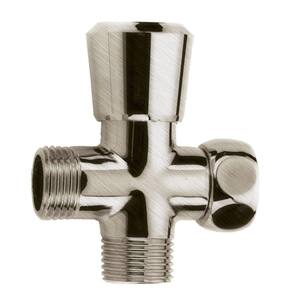 Pop-Up Brass Shower Diverter in Brushed Nickel