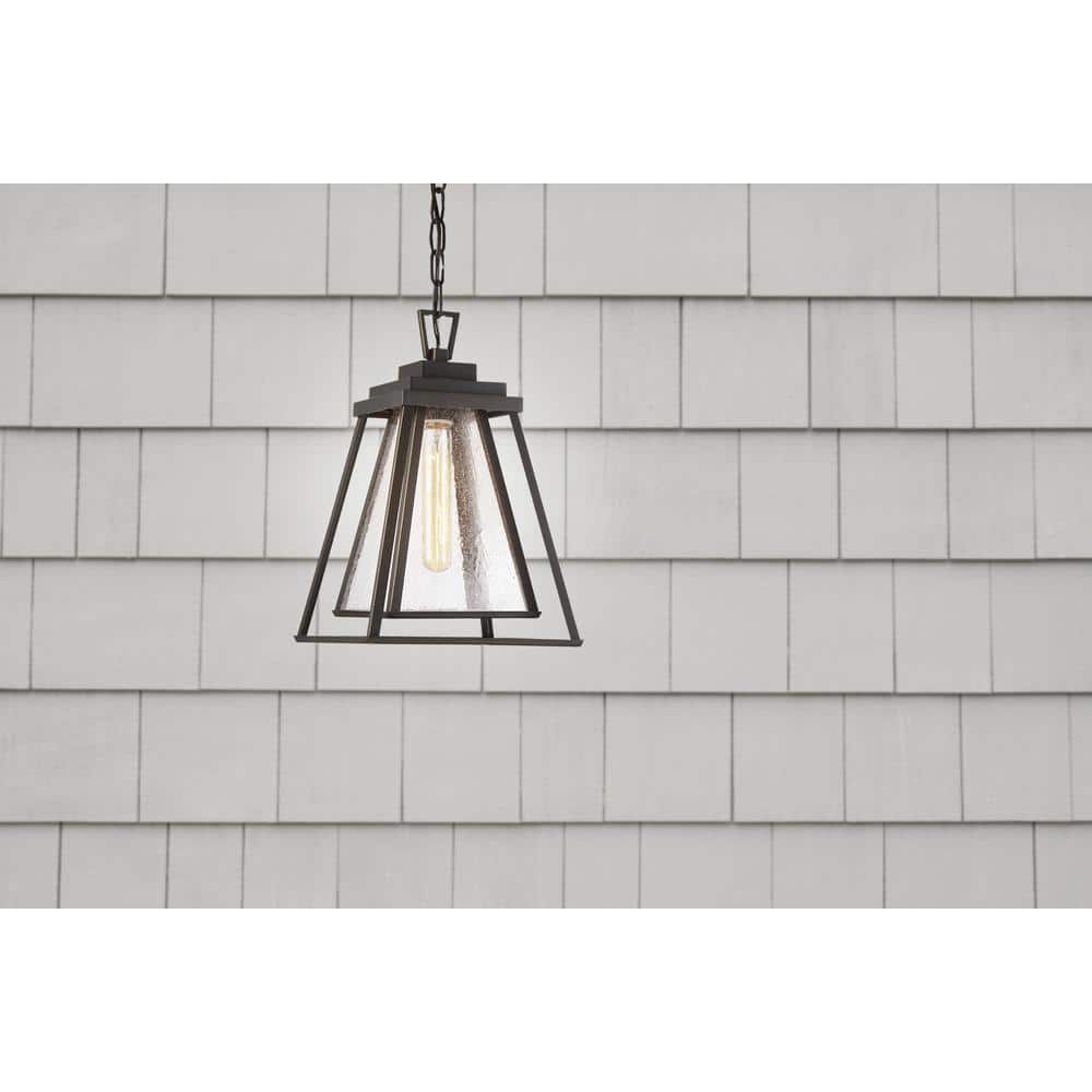 Dakota Bronze Mini Pendant Light with Clear Seeded Glass