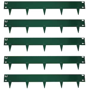 42 in. Green Steel Metal Landscape Edging Border (Set of 5)