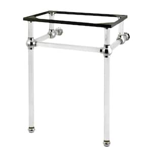 Templeton Acrylic Console Sink Leg in Polished Chrome