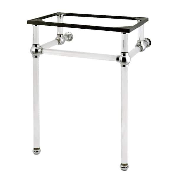 Kingston Brass Templeton Acrylic Console Sink Leg in Polished Chrome