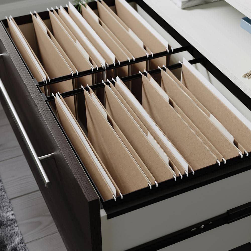 Pearl Oak and Misted Elm Legal Size Lateral File Cabinet