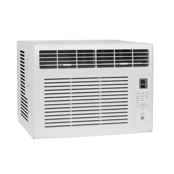 GE AHTE06AA 6,000 BTU 115-Volt Window Air Conditioner for Bedroom or 250 sq. ft. Rooms in White with Remote, Included Install Kit - 1