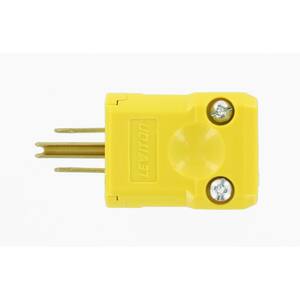 15 Amp Python Straight Blade Plug, Yellow