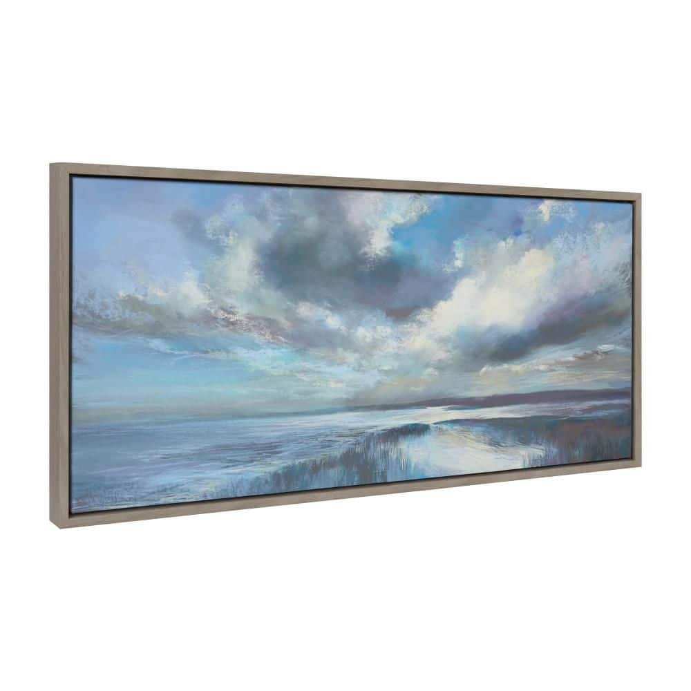 "Sylvie ""The Tide Waits for No Man"" by Nel Whatmore Gray Framed Art Print 40 in. x 18 in." price history on PriceWatchPro