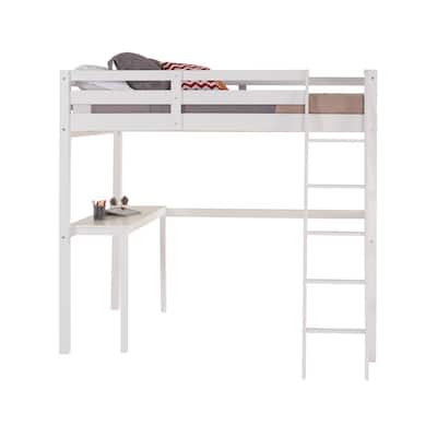 Desk Loft Beds Kids Bedroom, White Bunk Bed With Desk Under
