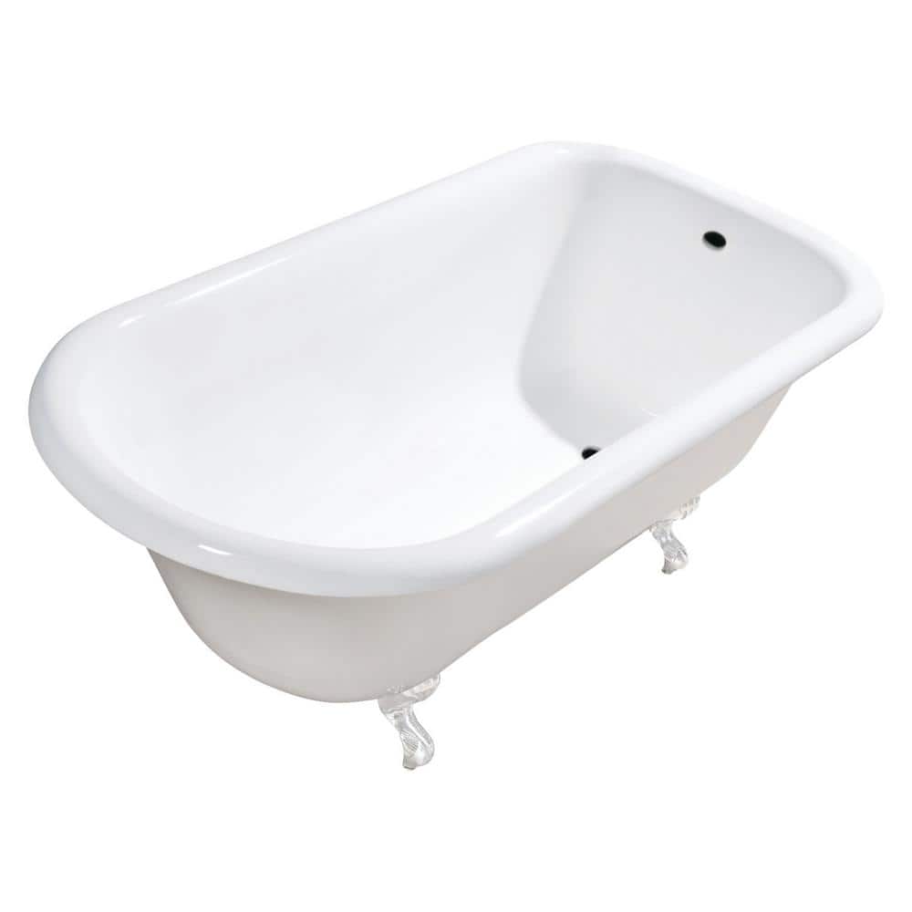 Aqua Eden 54 in. x 30 in. Cast Iron Clawfoot Soaking Bathtub in White price history on PriceWatchPro