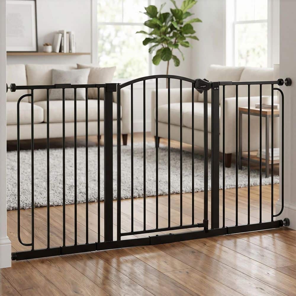 30.5 in. - 58 in. Home Accents Super Wide Baby Gate, Pressure Mounted, Bronze