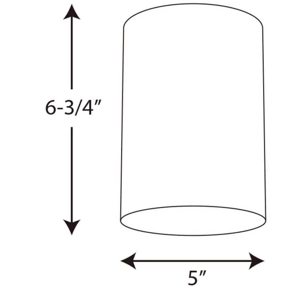 White Aluminum 5-Inch LED Flush Mount Cylinder Light