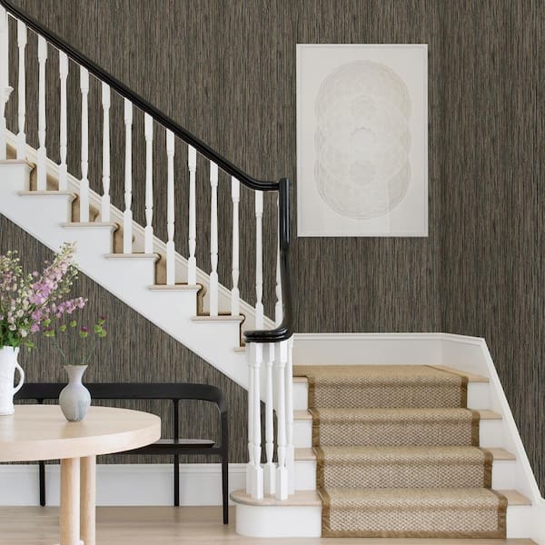 A-Street Prints Jia Charcoal Paper Weave Grasscloth Non-Pasted Grass Cloth  Wallpaper 2972-86141 - The Home Depot