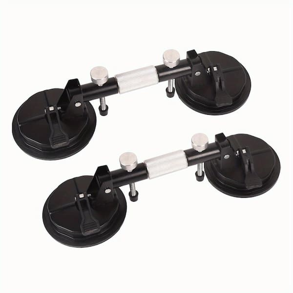 Siavonce 2 Pack Vacuum Suction Cup Glass Lifter Ceramic Tile Sucker Plate Horizontal Suction 110 lbs. Max Floor Lifting Tool