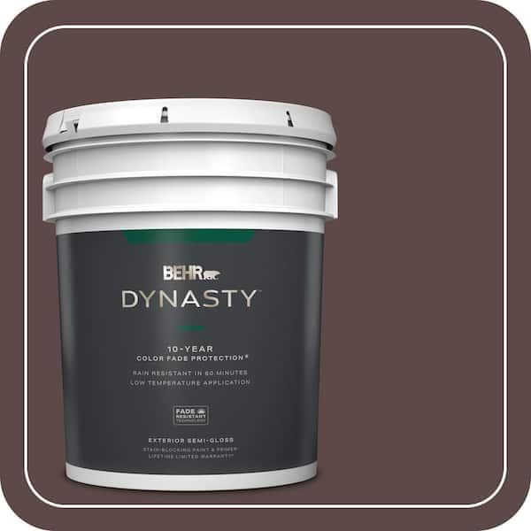 BEHR DYNASTY 5 gal. #MQ1-58 Chocolate Soul Semi-Gloss Exterior Stain-Blocking Paint & Primer
