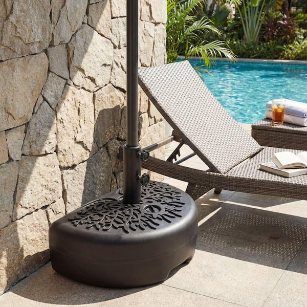 7 beige patio umbrella with tilt Solar 3 Tiers Patio Umbrella Outdoor with LED 9FT / Orange