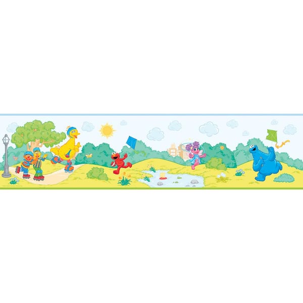 RoomMates Sesame Street Multi-Colored Matte Vinyl Peel and Stick Wallpaper Border