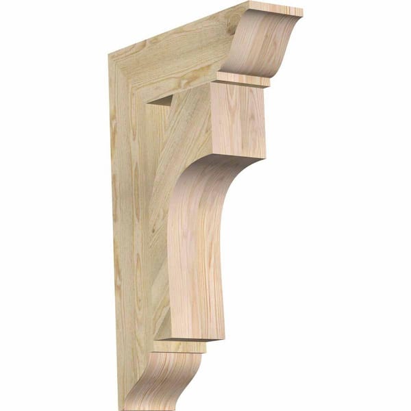 Ekena Millwork 6 in. x 34 in. x 22 in. Douglas Fir Westlake Traditional Rough Sawn Bracket