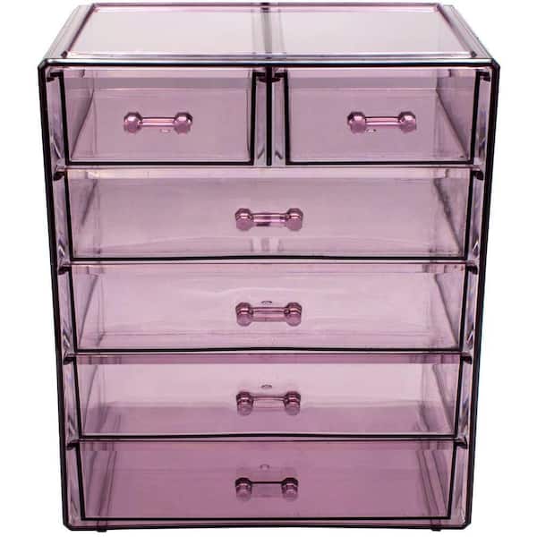 Purple Clear Makeup Organizer