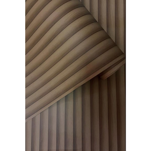 Walls Republic Natural 3-Dimensional Stripe Print Non Woven Non-Pasted Textured Wallpaper 57 sq. ft.