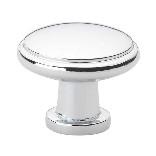 GlideRite 1-1/8 in. Dia Polished Chrome Round Ring Cabinet Knob (10-Pack)