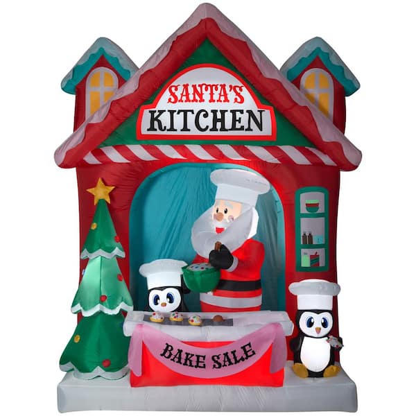 Gemmy 10 ft. H. Airblown-Santa's Vintage Kitchen Scene-Giant