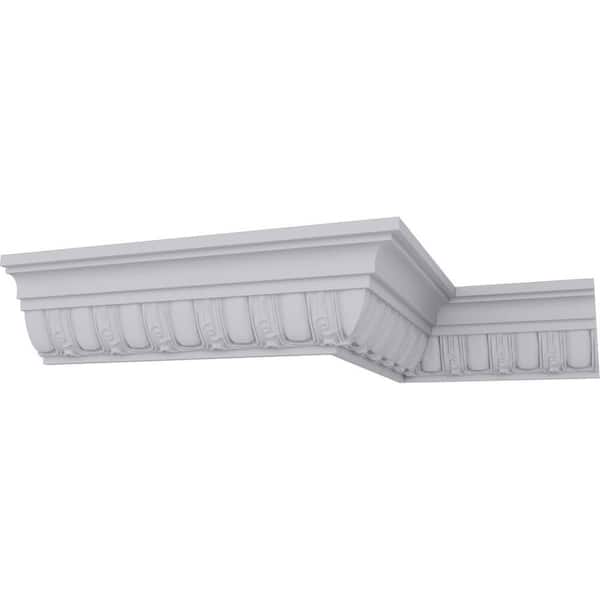 SAMPLE - 2-3/8 in. x 12 in. x 2-3/4 in. Polyurethane Sequential Crown Moulding